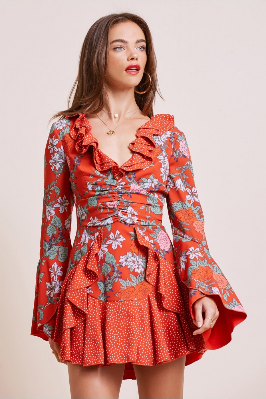 FINDERS KEEPERS ASTRAL MINI DRESS red floral | BNKR (Global)