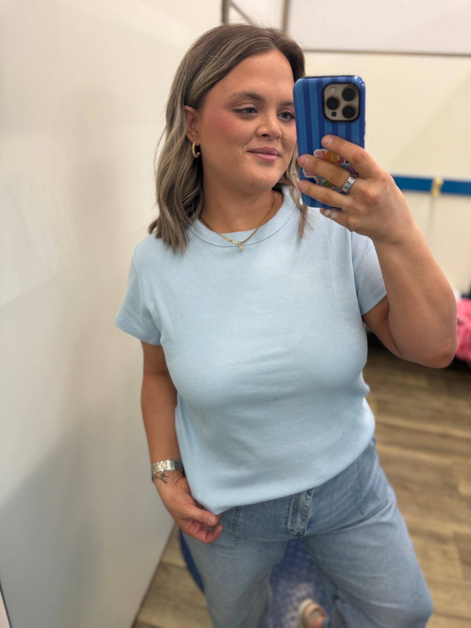 The perfect everyday basic from Old Navy 💙 This ribbed baby blue tee is so soft, flattering, and easy to style with denim. A must-have staple you’ll reach for on repeat. #LTKStyle #LTKFinds #OldNavyStyle #OldNavyFinds #RibbedTee #WardrobeStaple #MomStyle #EverydayOutfit #CasualChic #AffordableFashion

#LTKU #LTKMidsize #LTKmomlife