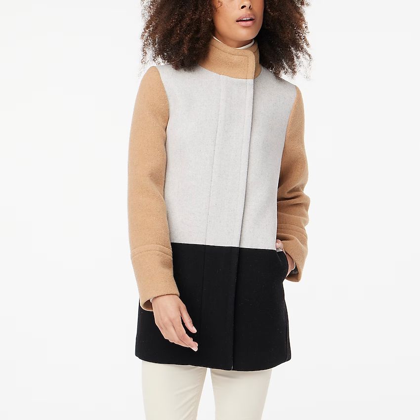 Colorblock city coat | J.Crew Factory