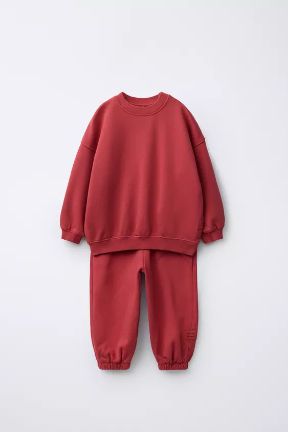 SWEATSHIRT AND JOGGER PANTS SET WITH LABEL | Zara US