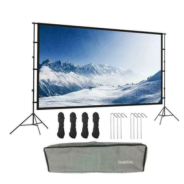 Tagital Projector Screen with Stand,120 inch Portable Foldable Projection Screen 16:9 HD 4K Indoo... | Walmart (US)