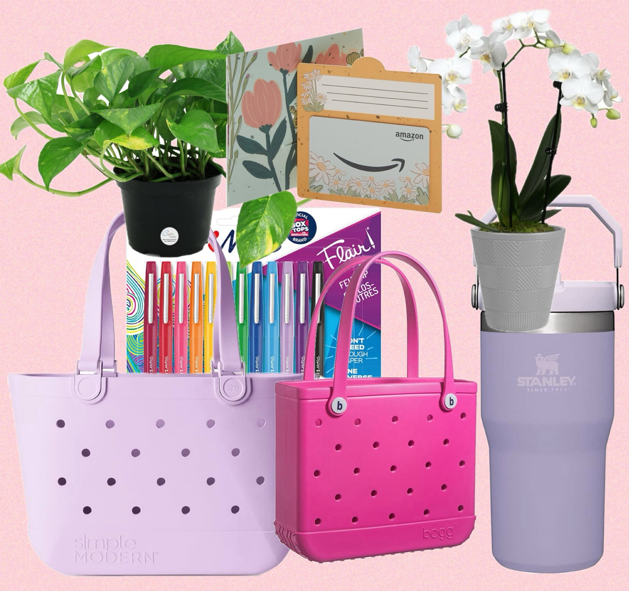 The end of the school year is just around the corner. This week I will be posting most requested teacher gifts. The number one requested is amazon gift cards followed by cute supplies such as paper mate flair pens. Most teachers suggest skipping the cheap totes and mugs but mentioned some splurge items they love like the stanley cups, simply modern bags, or bogg bags. No corny #1 teacher items. Fresh flowers or house plants are always a favorite! 

#LTKover40 #LTKhome #LTKGiftGuide