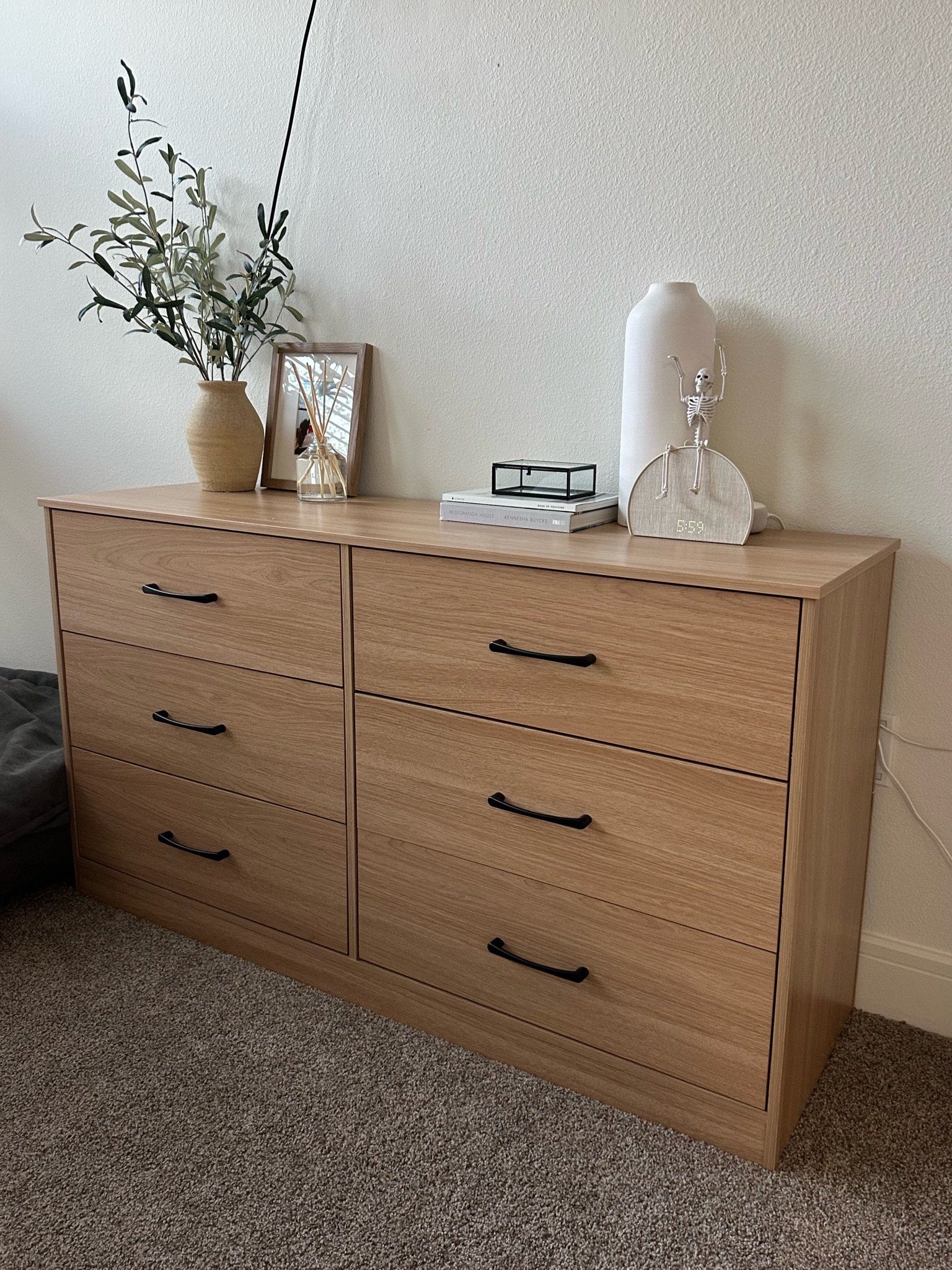 Bedroom dresser from Walmart! Sooooo easy to put together. Everything snaps in place except the handles which use an Allen wrench.

#walmart #modernorganic Walmart furniture, modern organic decor, modern organic bedroom 