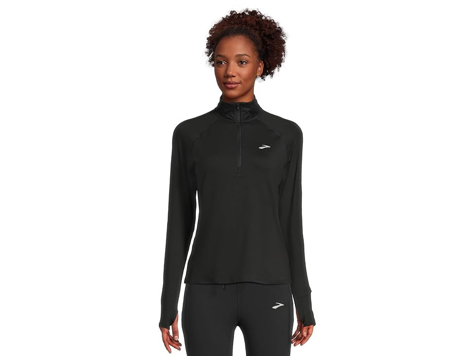 Brooks Dash 1/2 Zip 3.0 Women's Sweatshirt Black : 2XL (US Women's 20-22), Polyester/Spandex | Zappos