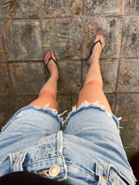 Loving these Agolde jean shorts that are not too short. Great for 40+. TTS but if you have narrow hips you may need to size down.

#LTKFind #LTKstyletip