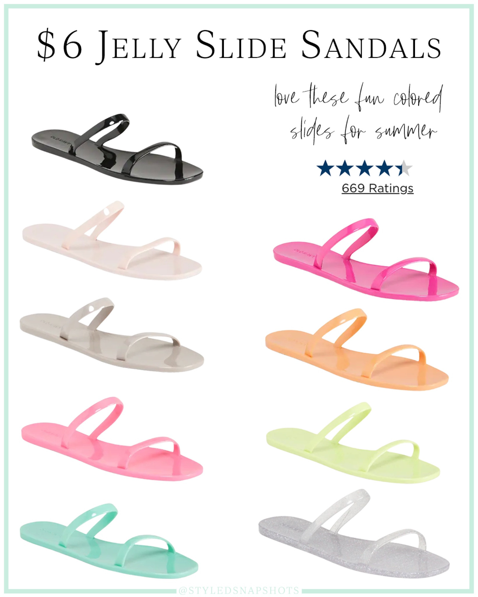 Jelly slide cheap flip flops