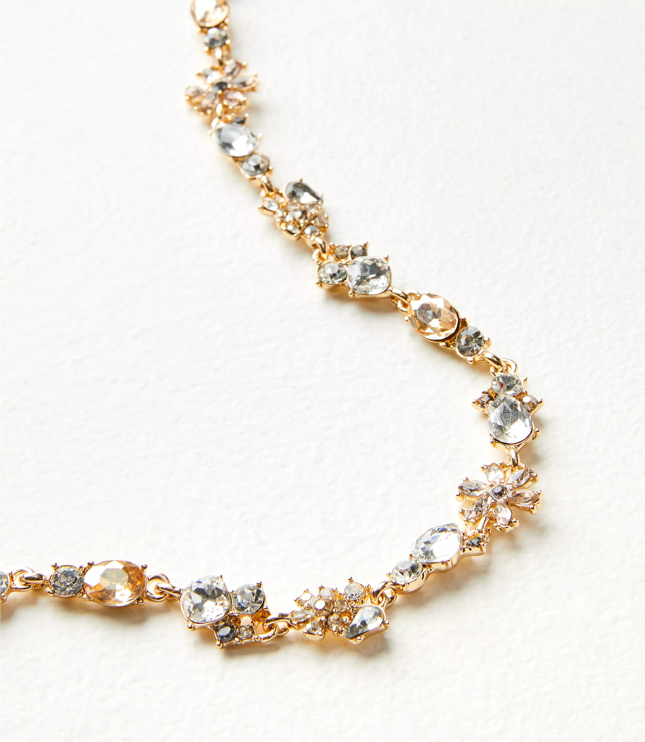 Crystal Floral Necklace | LOFT