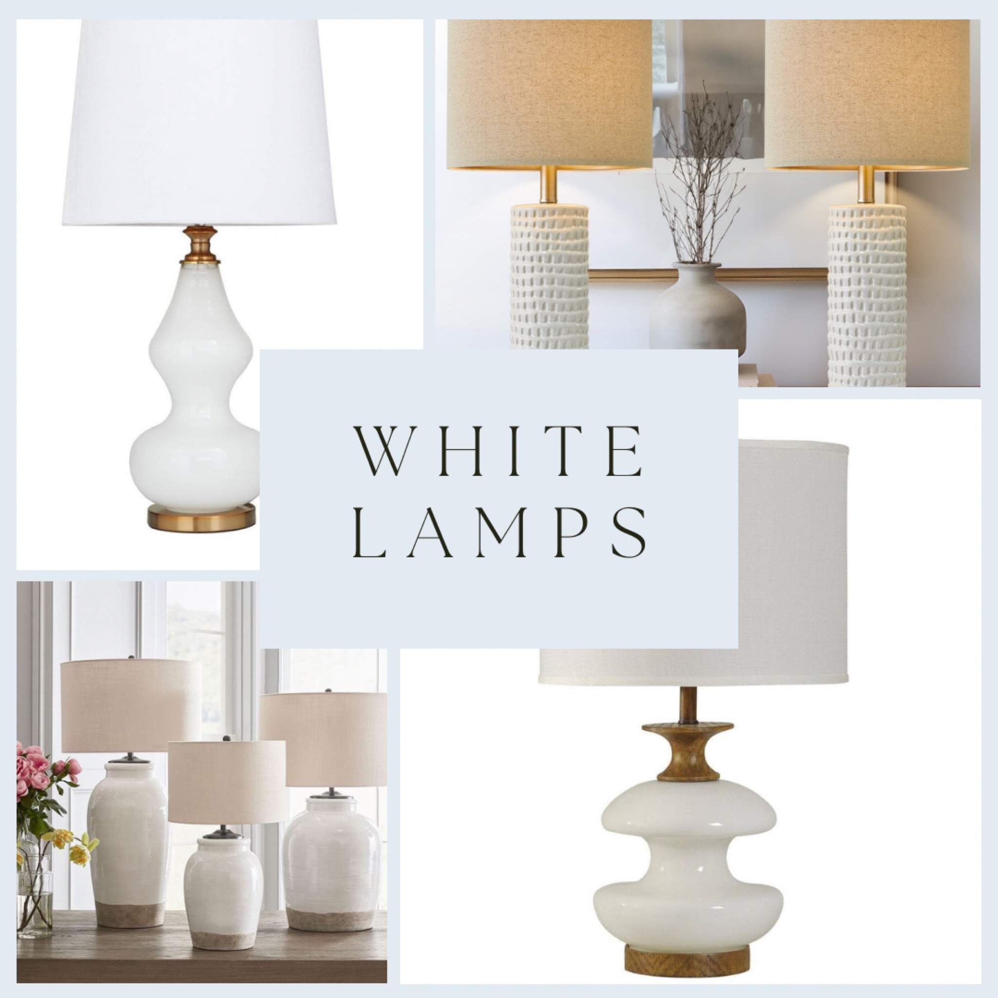 White lamps work in just about every situation and they are a great staple and so versatile, as your style evolves and you change color schemes, the lamps will continue to work! 

#LTKhome