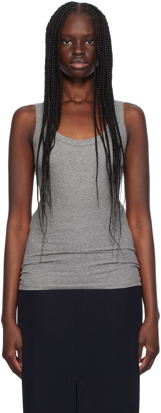 Róhe Gray Low Tank Top | SSENSE