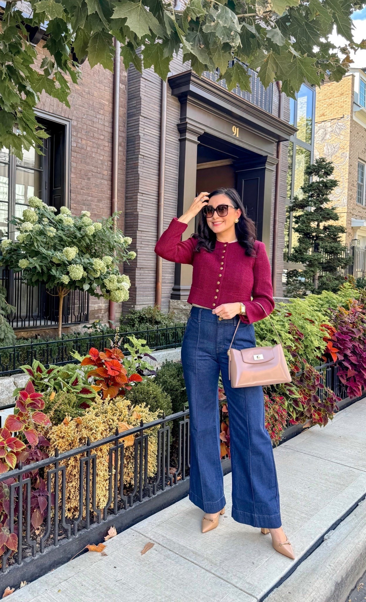 Classic fall outfit ❤️

Burgundy tweed jacket size 4, TTS
Dark wash wide leg jeans size 27, TTS
Tan sling back block heels size 7, TTS

Classic outfit 
Casual outfit 
Weekend outfit 
Everyday outfit 
Thanksgiving outfit 




#LTKSeasonal #LTKStyleTip #LTKShoeCrush