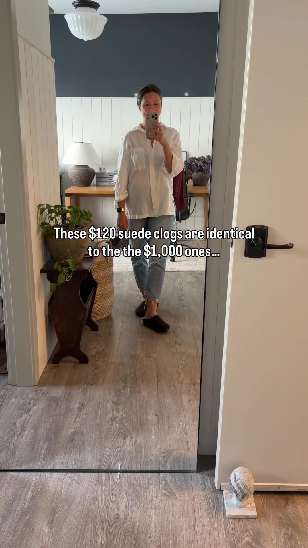 Clogs are my perfect shoe, especially these Row Hudson Clog dupes! Slip on, comfortable, and goes with everything. The Row put out these incredible calf suede ones that I really love for $1,500. But I ended up finding this Steve Madden version for $120 and they are virtually identical.

#LTKmomlife #LTKootd #LTKSaleAlert