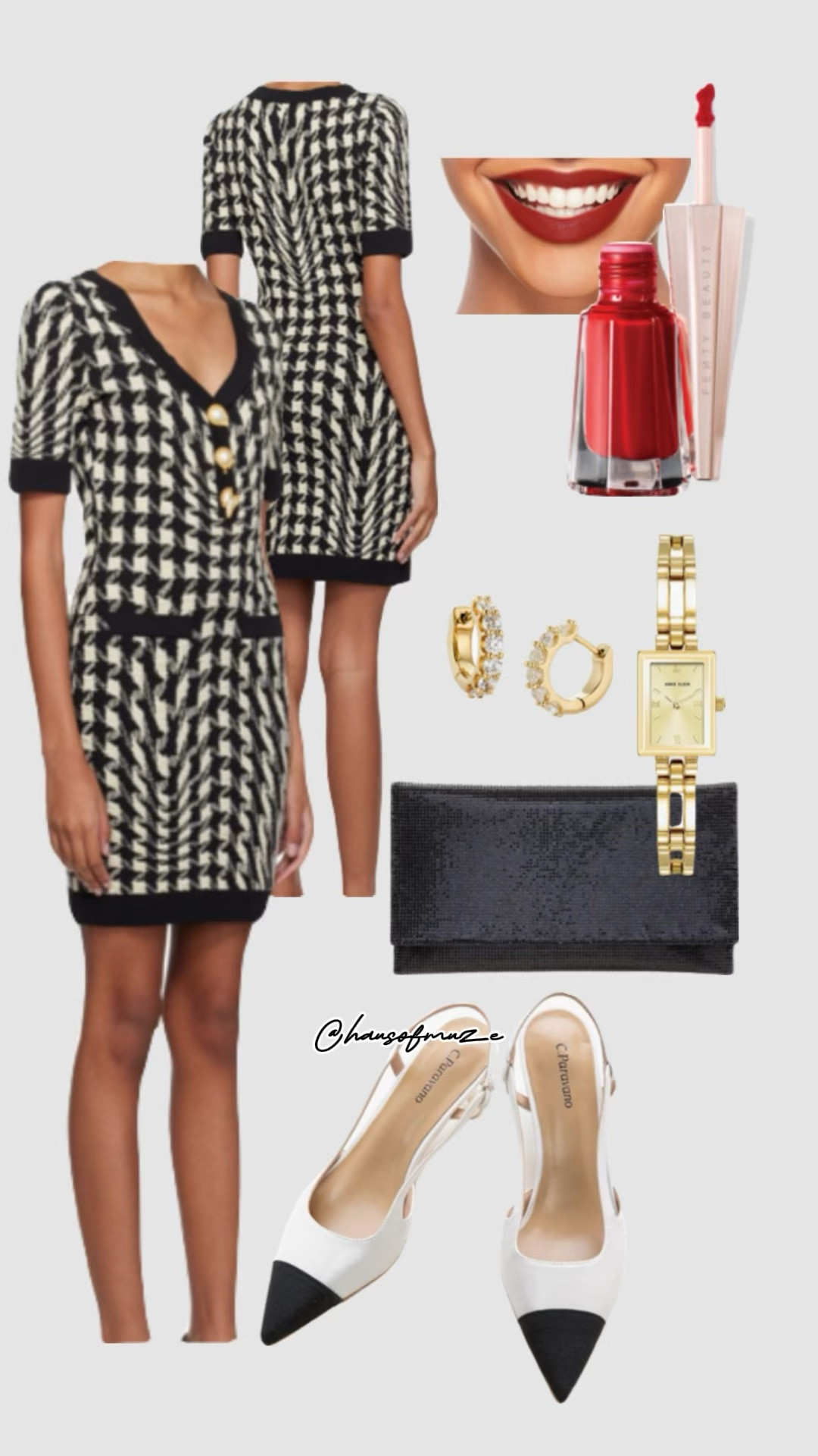 A tweed dress is always a good idea during the holiday season ♥️

Classy Holiday Party Outfit 
Holiday party dress
Holiday outfit bag
Old money aestheticc
Holiday outfit heels
Designer fashion x holiday deals
Cap toe heels
Houndstooth dress
Amazon jewelry 

#LTKSeasonal #LTKHoliday #LTKstyletip