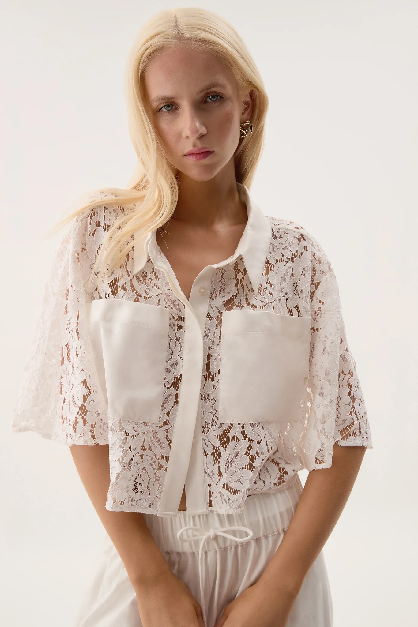 Kosmo Lace Shirt | aje. (Australia and New Zealand)