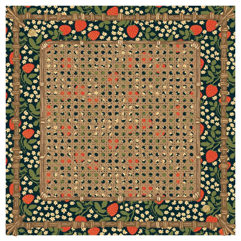 Mahjong Gaming Mat, STRAWBERRY | Jones & Daughters