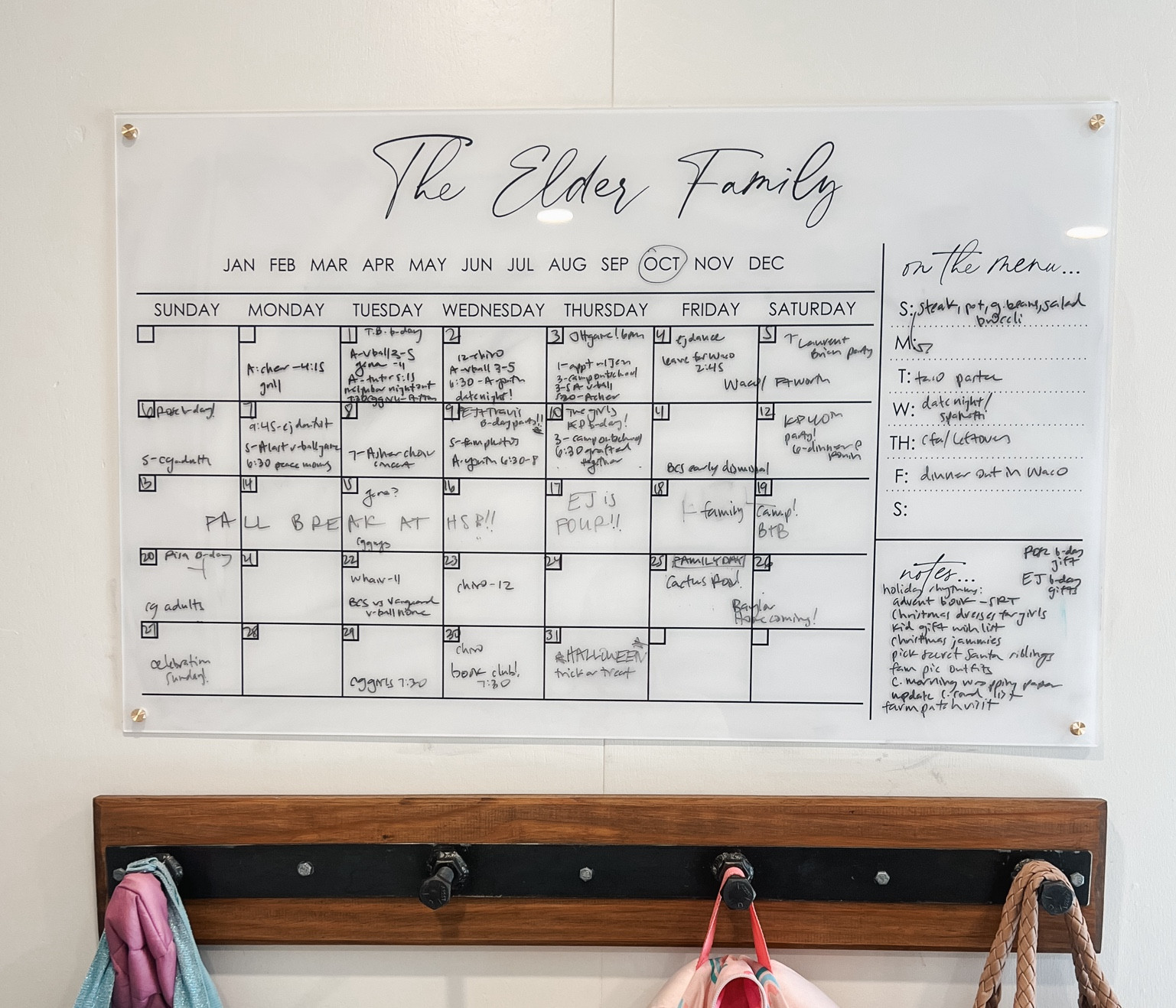 the best acrylic family wall calendar for getting the whole family on the same page! 

#LTKFamily
