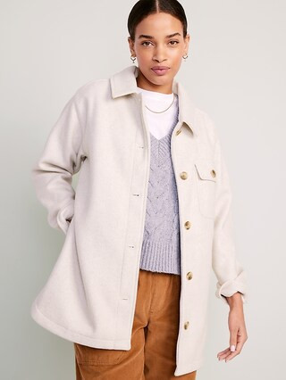 Oversized Soft-Brushed Shacket | Old Navy (US)