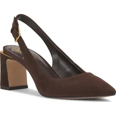 Vince Camuto Hamden Pointed Toe Slingback Pump in Chai Latte Sftpat at Nordstrom, Size 8 | Nordstrom