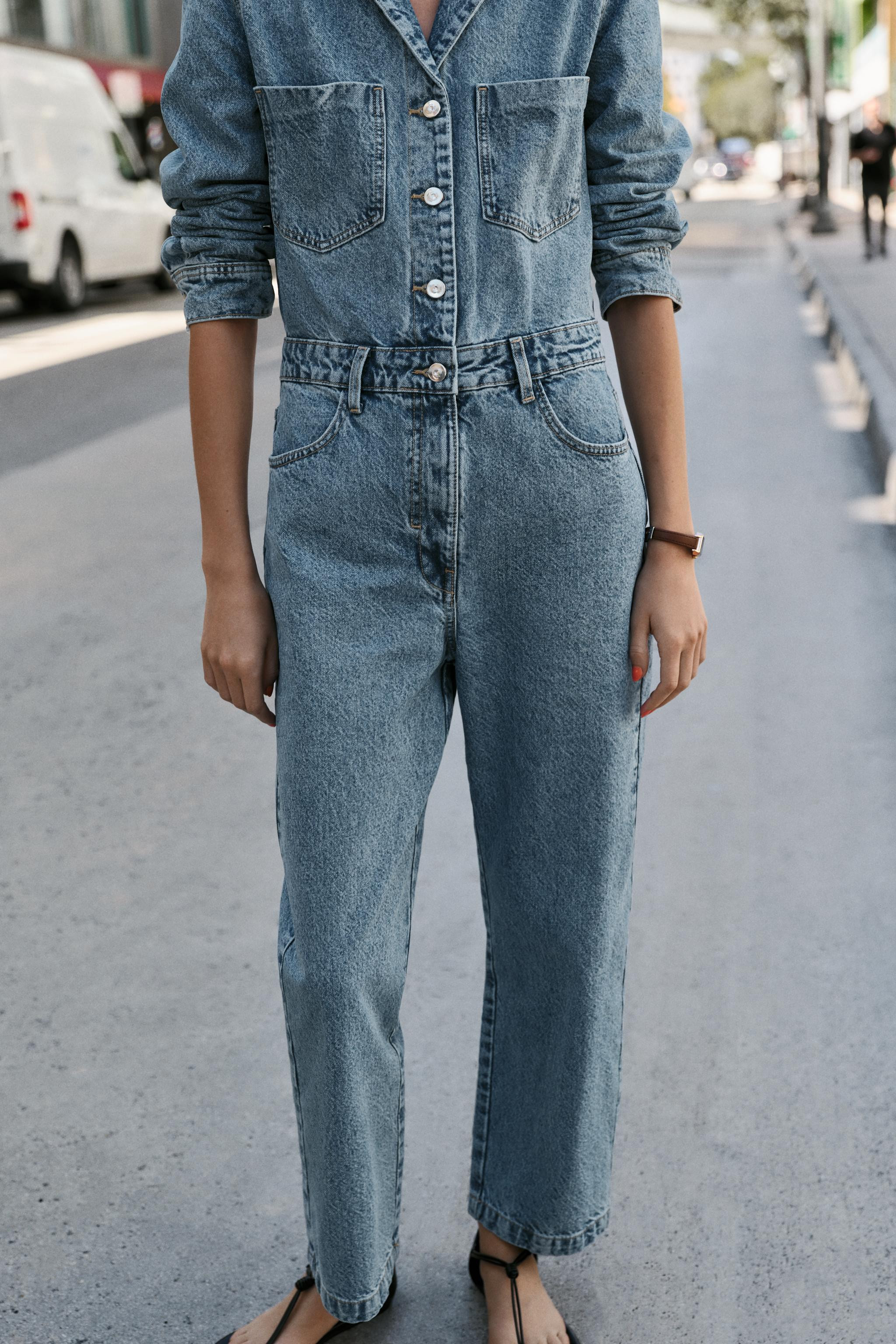Z1975 LONG DENIM JUMPSUIT | Zara UK