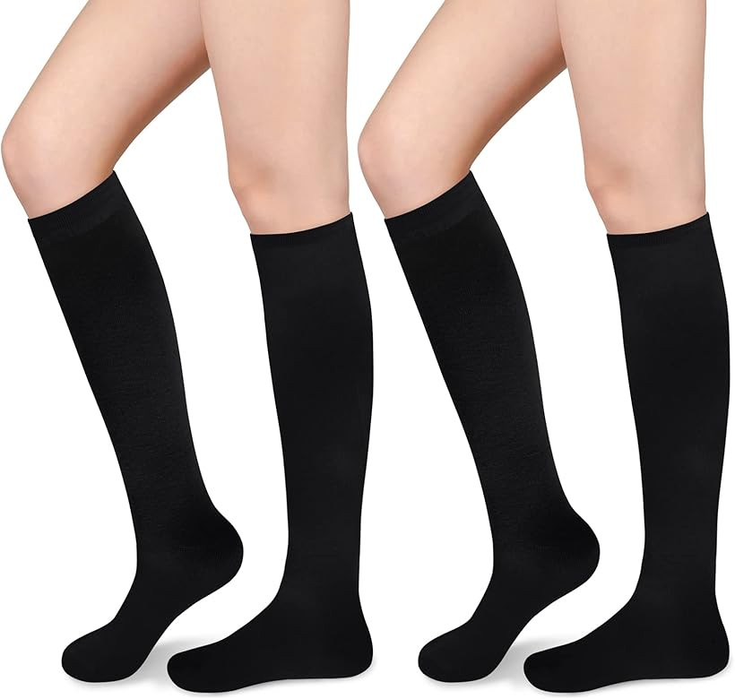 Knee High Socks for Women Knee Socks Tube Socks Womens Athletic Socks Cotton Tall Socks Long Sock... | Amazon (US)