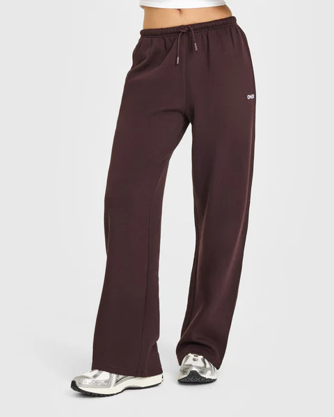 Mid Weight Relaxed Straight Leg Joggers 
 Plum Brown | Oner Active (UK / US)