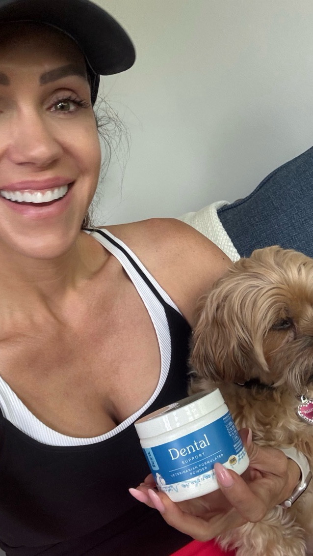 I recently started using this doggy dental powder for Millie's breath. It promotes healthy oral microbiome and fresh breath without a toothbrush. 🙌🏻
I love that it is formulated with organic brown algae to support her teeth and gums while targeting tartar buildup. I have noticed a big difference in her (what used to be smelly) kisses. 

#LTKFamily #LTKFindsUnder50 #LTKPets