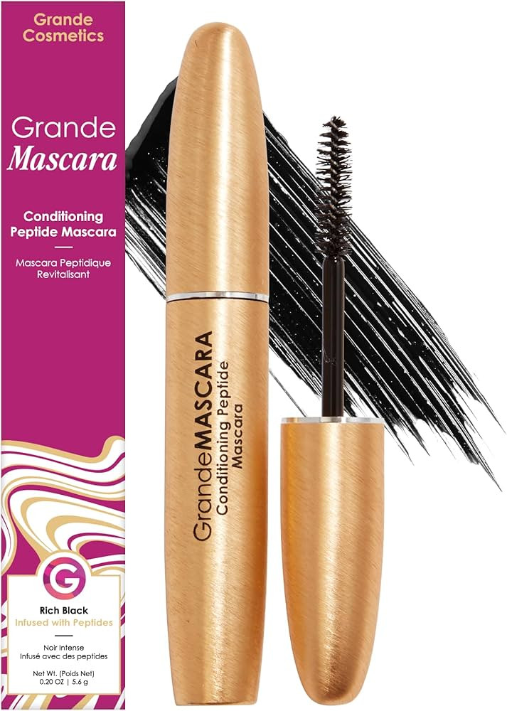 Grande Cosmetics GrandeMASCARA Conditioning Peptide Mascara – Buildable Extreme Volume & Length... | Amazon (US)