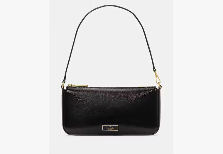 Kate Spade Bridget Crinkle Patent Convertible Wristlet, Black | Kate Spade Outlet