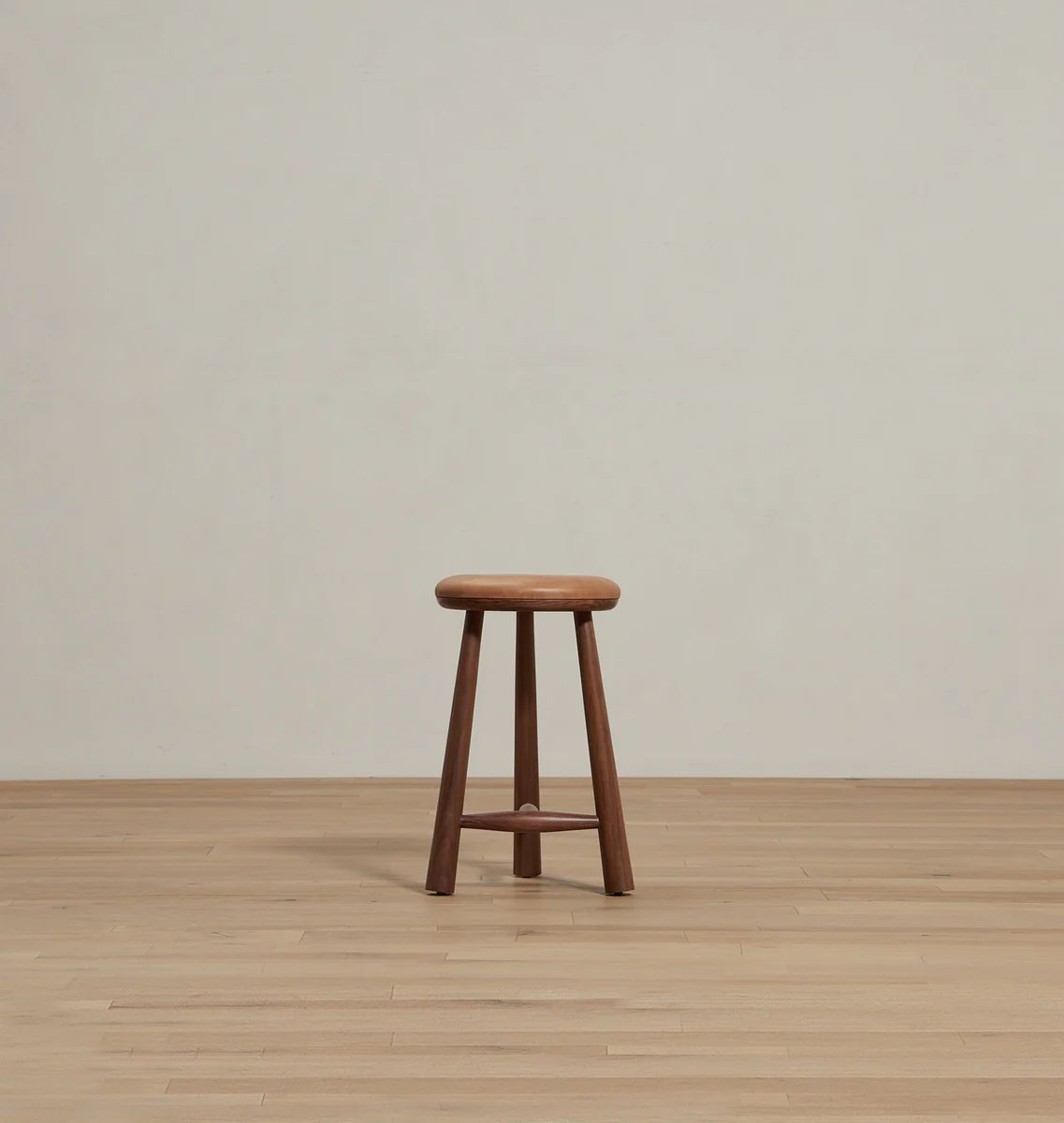 Lina Upholstered Counter Stool Walnut Marron Floor Model | Amber Interiors
