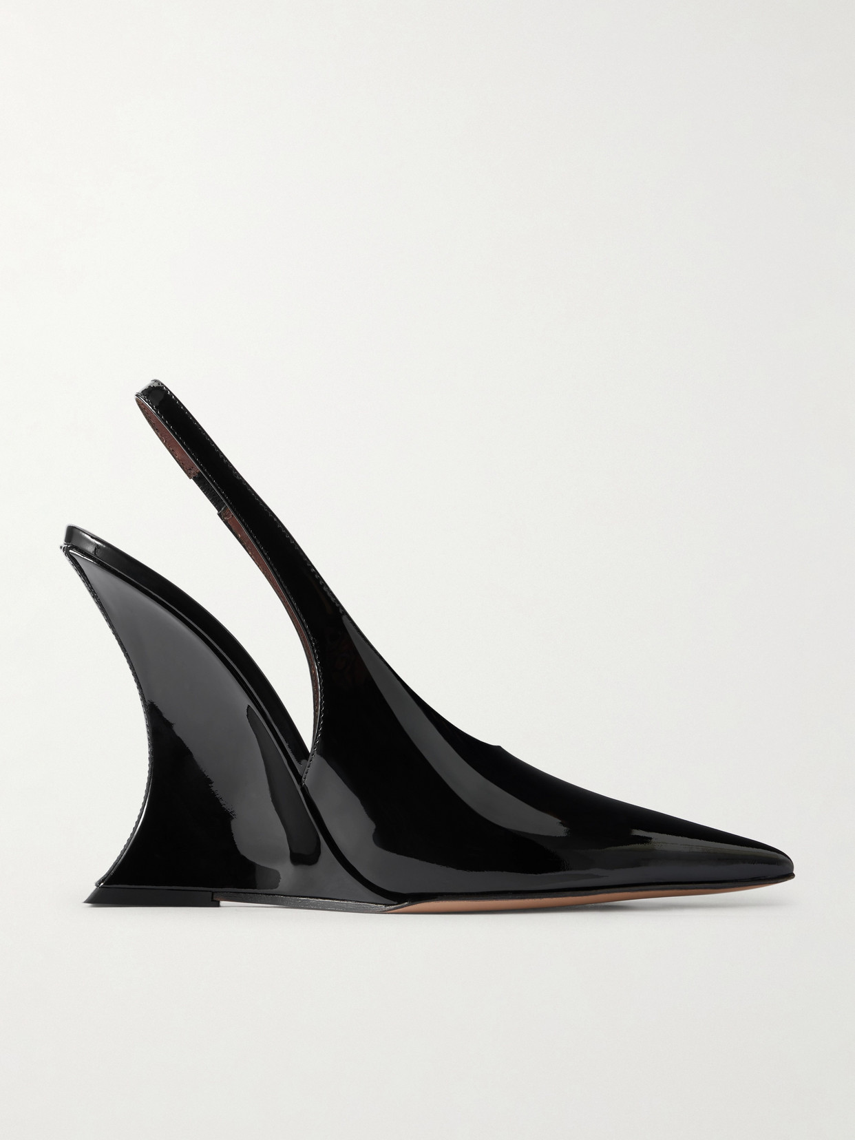 Paris Texas - Nina 105 Patent-leather Slingback Pumps - Black | NET-A-PORTER (US)