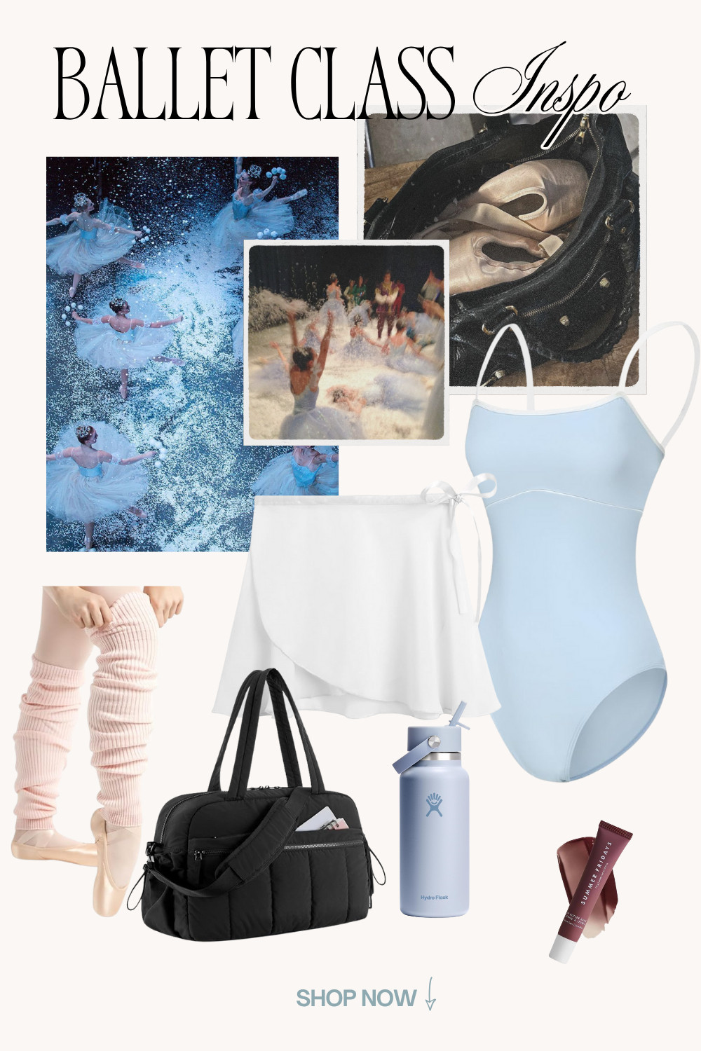 BALLET CLASS INSPO ✨
Soft icy blue, white, and blush tones, the prettiest winter ballet class essentials, all under $35 on Amazon!
From the perfect wrap skirt and leg warmers to the cutest leotard and puffer dance bag — these finds give total “classical dancer off-duty” vibes. 🩰

Shop everything below!  

 #LTKSeasonal #LTKActive #LTKStyleTip