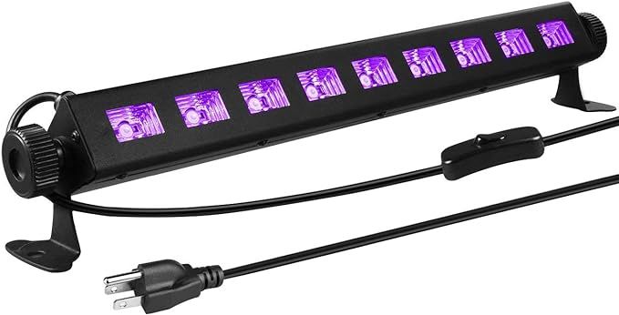 9 LED Black Light, Gohyo 27W LED UV Bar Glow in The Dark Party Supplies for Christmas Blacklight ... | Amazon (US)