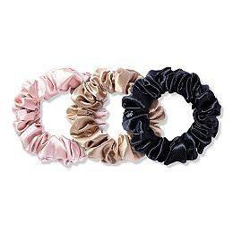 Pink, Black & Caramel Large Silk Scrunchies | Ulta