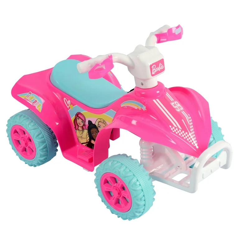 Barbie ATV Quad, 6V Battery Powered Ride On for Kids Ages 1.5+, Pink | Walmart (US)
