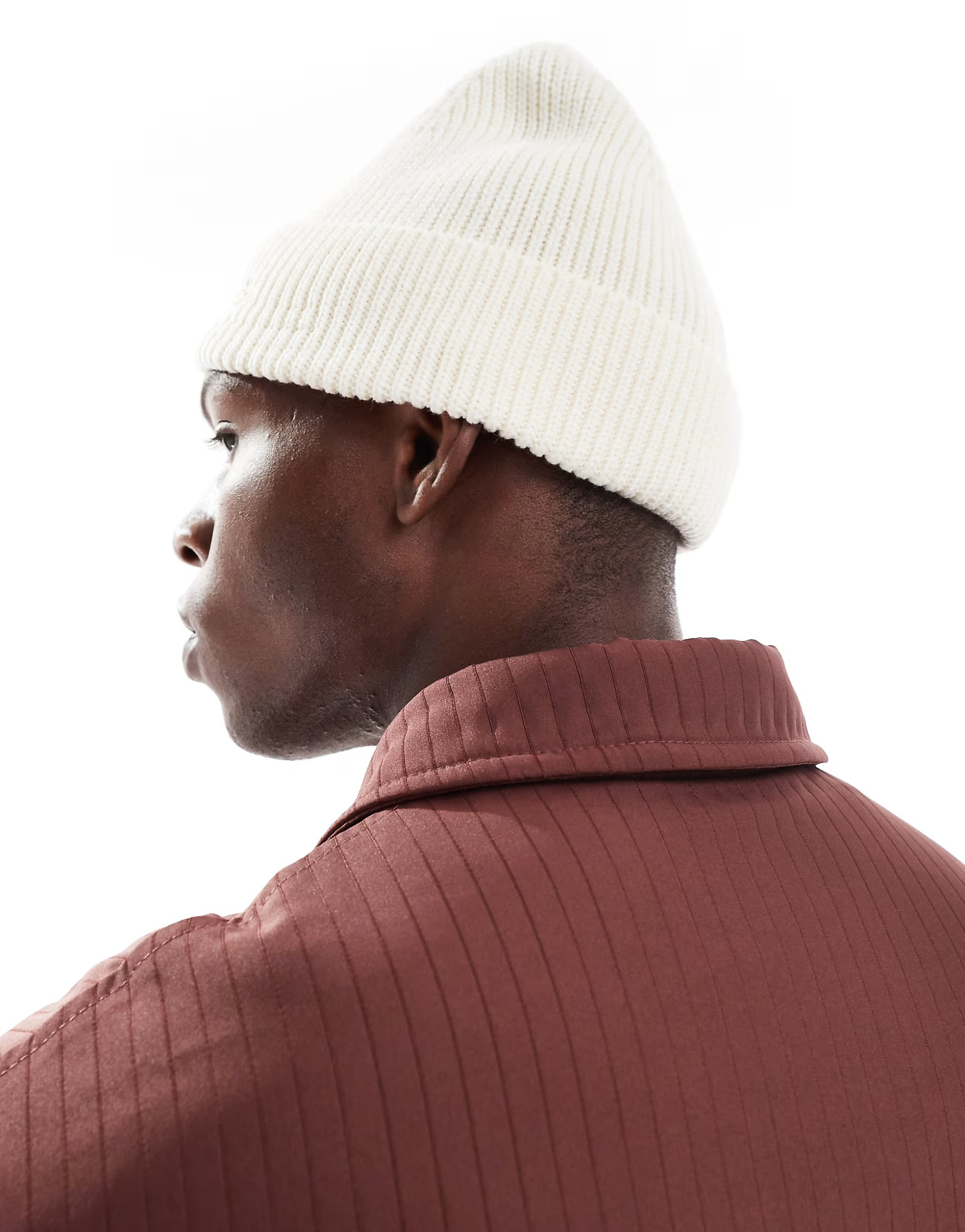 Jack & Jones – Original Studio – Mütze aus Rippstrick in Creme mit Stickerei | ASOS | ASOS (Global)