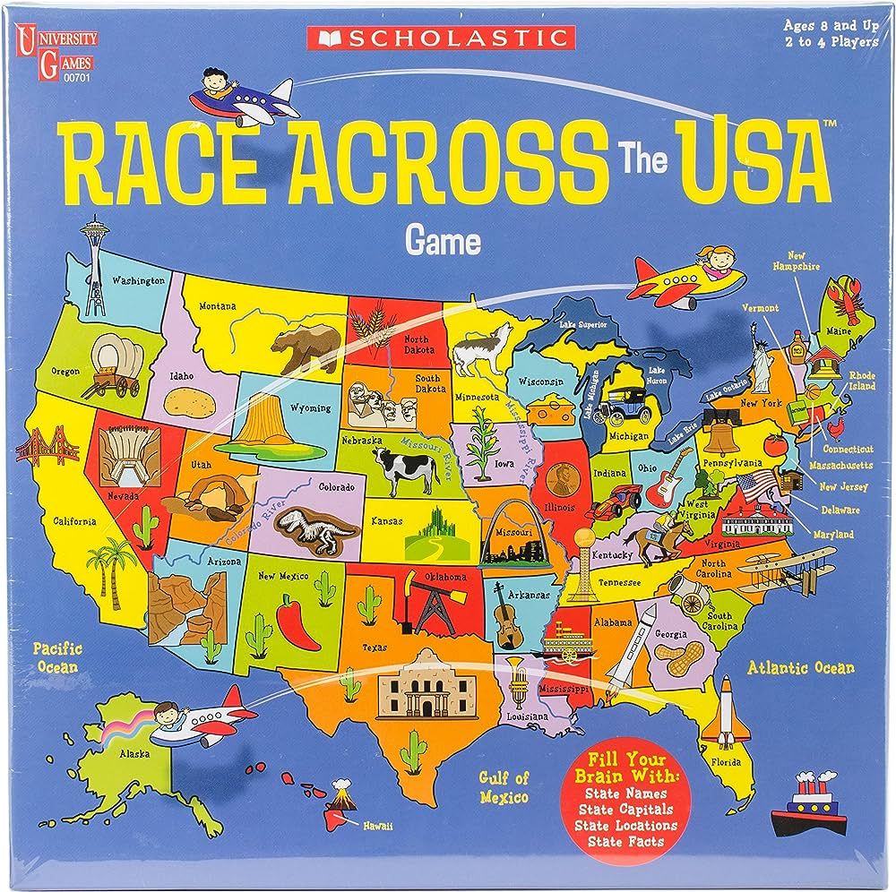 Scholastic Race Across the USA Game, for 96 months to 1188 months | Amazon (US)