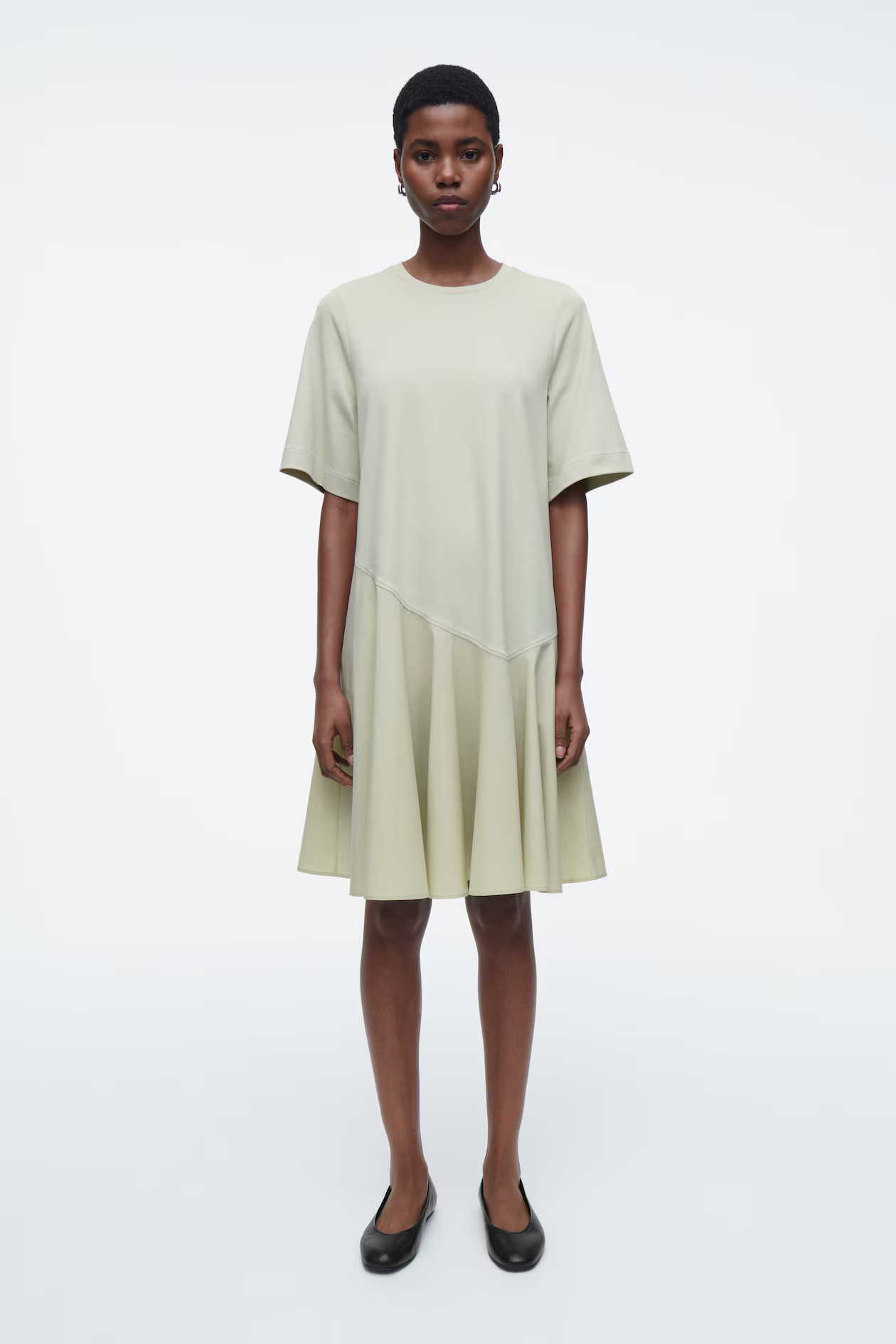 ASYMMETRIC MINI T-SHIRT DRESS - PISTACHIO | COS (US)
