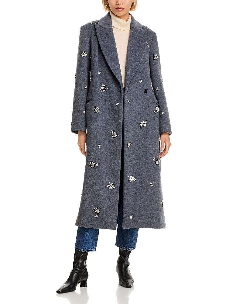 Simkhai Gianni Rhinestone Embellished Coat | Bloomingdale's (US)