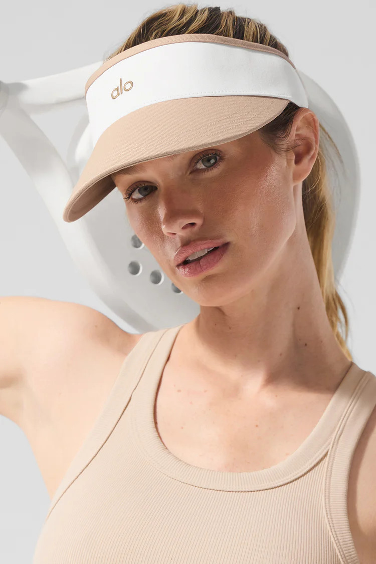 Colorblock Visor - Macadamia/White | Alo Yoga (US)