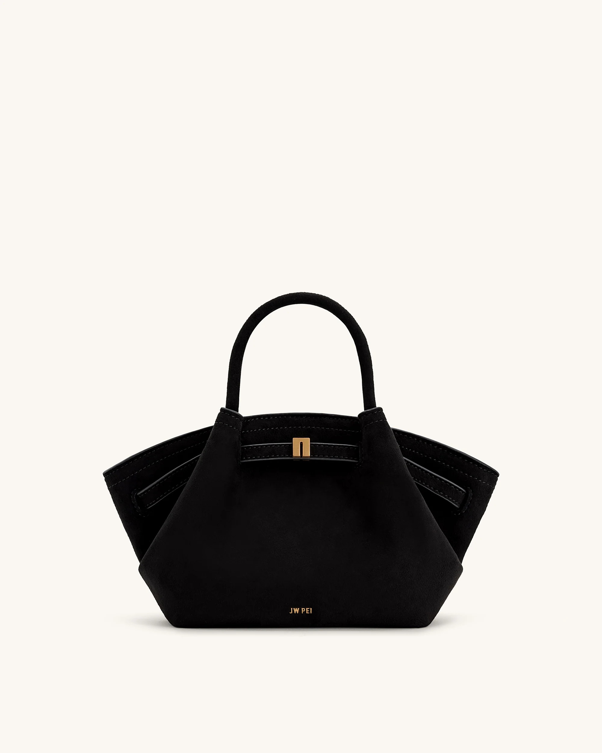 Mini Tote Bag Black Faux Suede Women bag - JW PEI Hana | JW PEI US