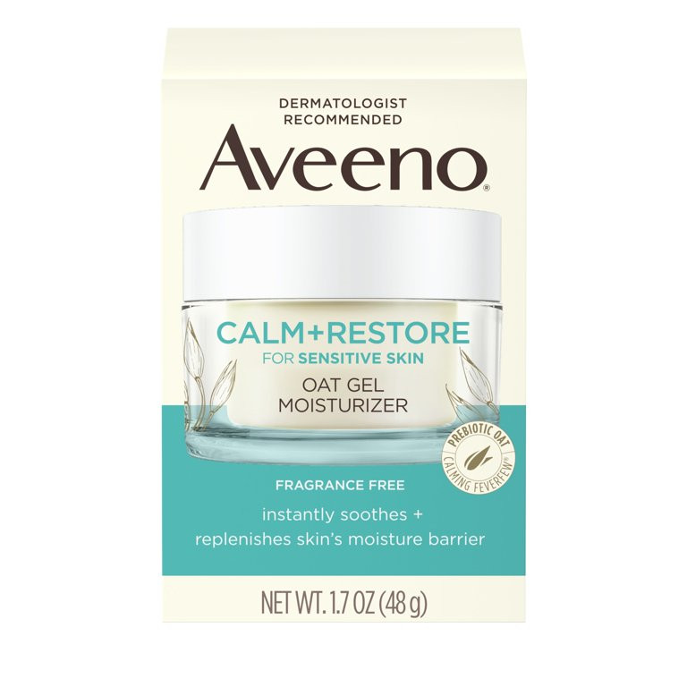 Aveeno Calm + Restore Oat Gel Face Moisturizer, Sensitive Skin, 1.7 oz | Walmart (US)