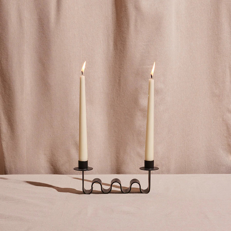 Helen Taper Candle Holder | Black Metal Double Candle Holder | Bloomist, Inc