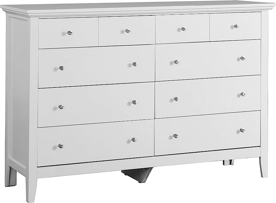 Glory Furniture 8 Drawer Dresser White | Amazon (US)