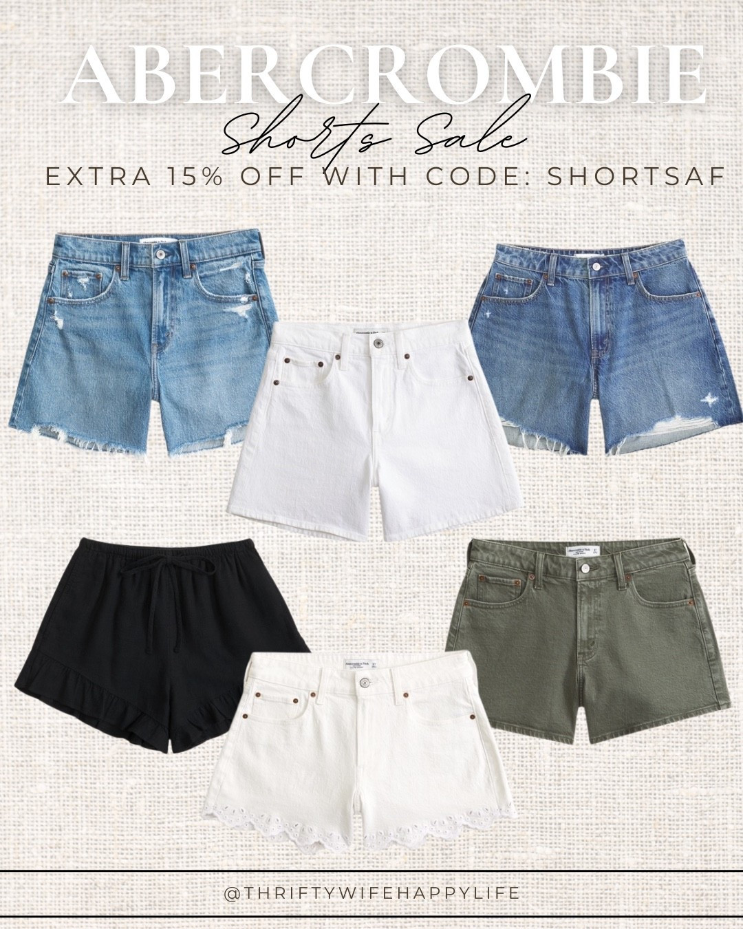 Abercrombie summer shorts sale is going on! My personal favorites are the high rise dad shorts! Use the code SHORTSAF for an extra 15% off!

#LTKSaleAlert #LTKOver40 #LTKPetite