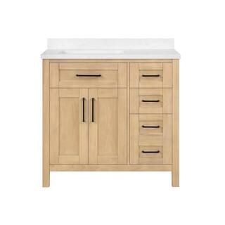 OVE Decors Tahoe VII 36 in. W x 21 in. D x 34.8 in. H Single Sink Bath Vanity in Rustic Ash with ... | The Home Depot