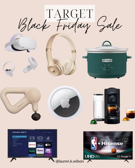 Target Black Friday sale, electronics, tech, headphones, virtual reality, theragun, tv, nespresso

#LTKfindsunder100 #LTKCyberWeek #LTKsalealert