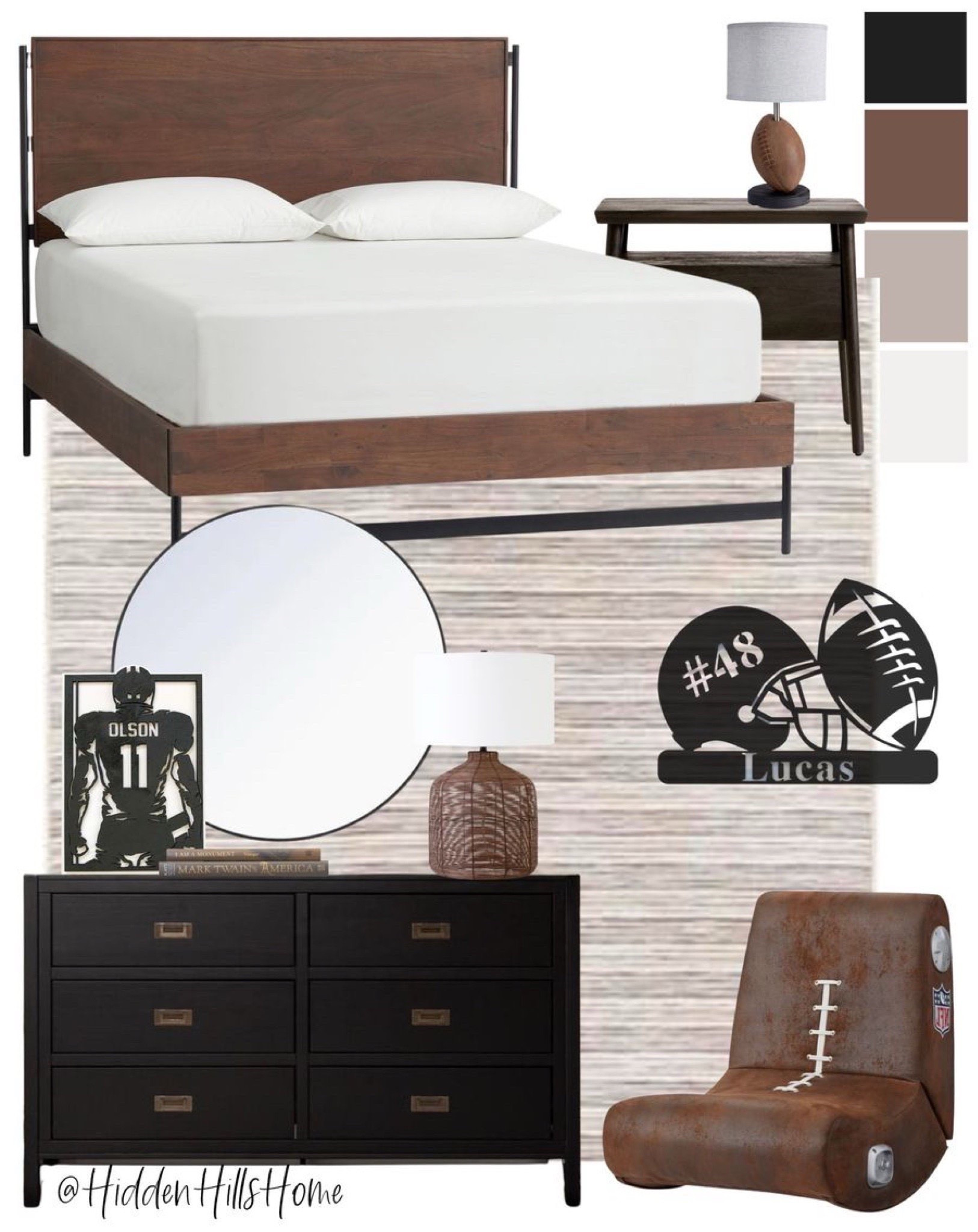 Boys bedroom, football themed room decor, football chair, teen boys bedroom mood board, sports themed bedroom decor, Tween boys room #boysbedroom #teens #football

#LTKSaleAlert #LTKHome #LTKKids