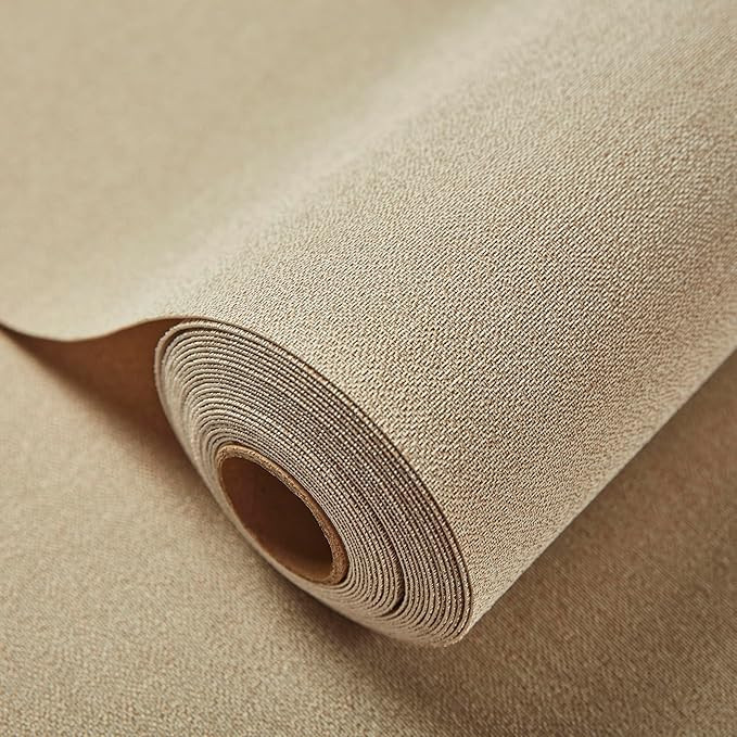 Fabric Grasscloth Texture Self-Adhesive Wallpaper Linen Peel and Stick Wallpaper Easy to Apply Re... | Amazon (US)