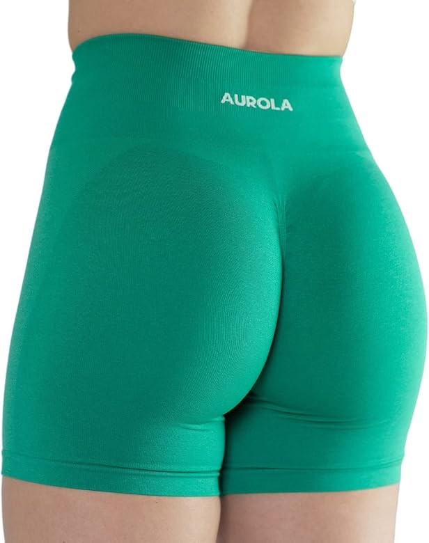 AUROLA Women's Athletic Shorts High Waisted Running Shorts Sporty Short Gym Elastic Workout Shorts | Amazon (US)