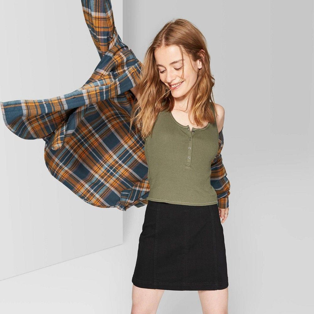 Women's Seamed Denim Mini Skirt - Wild Fable™ | Target