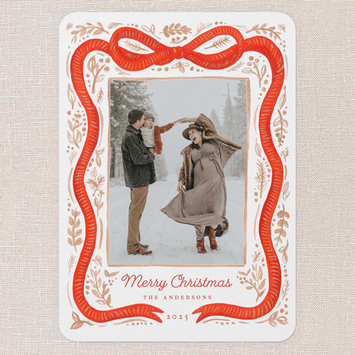 Vintage Bow Holiday Card | Shutterfly